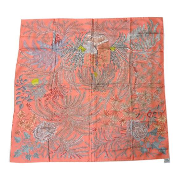 HERMES Authentic Pink Silk Scarf - Picture 1 of 8
